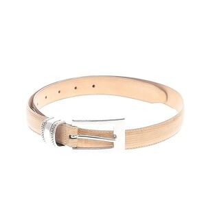 Brighton Tan Leather Belt with Silver Tone Buckle